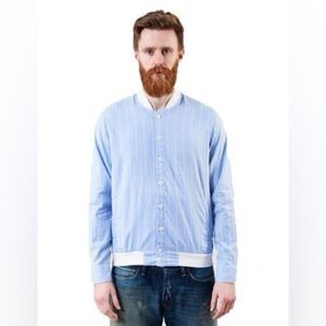GANT Men's Sea Blue Windblown Oxford Shirt Blouson Jacket XL